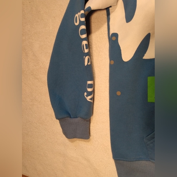 KID CUDI Man on the Moon 3 The Chosen  Cotton Blue Heavy Sweatshirt print Hoodie - Picture 6 of 13